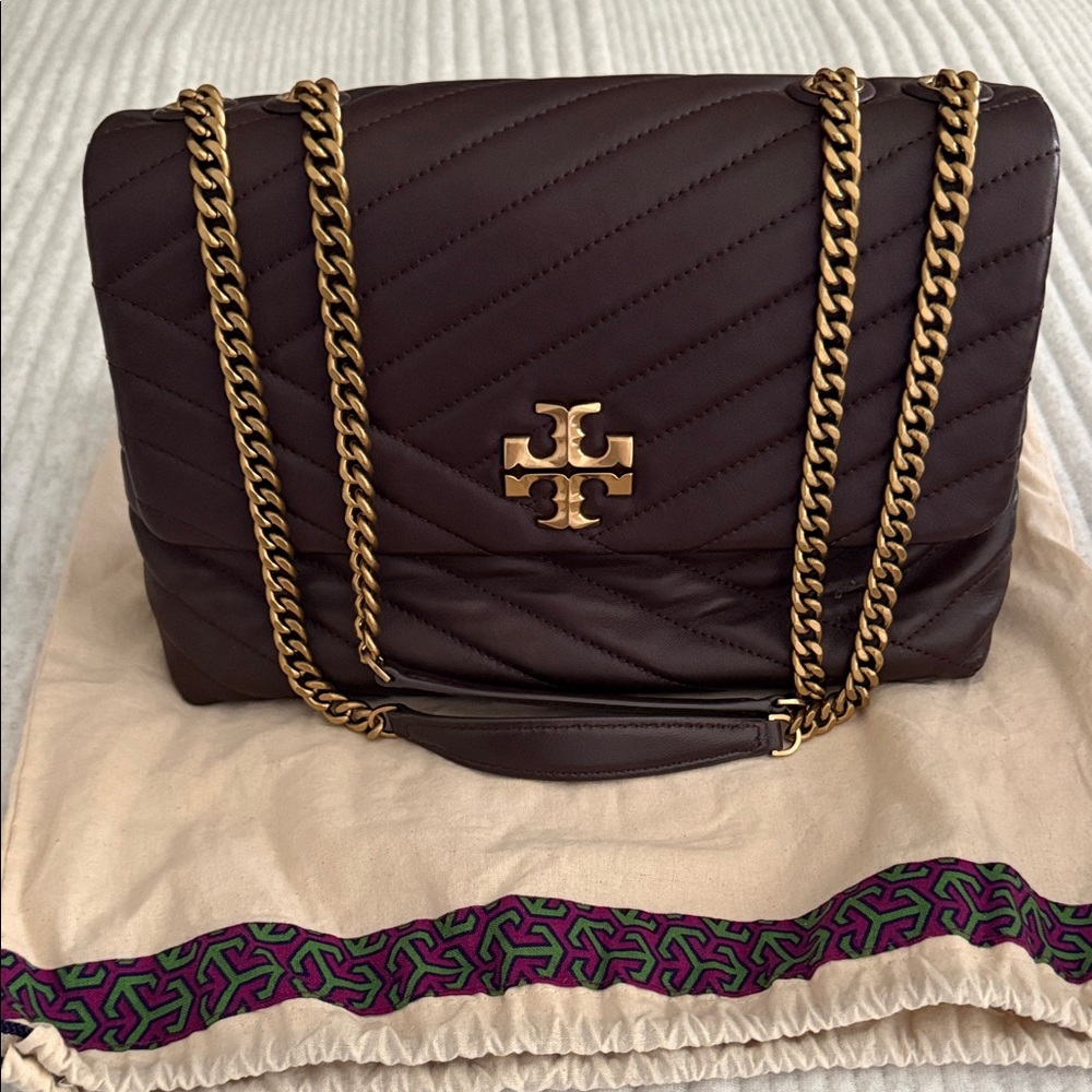TORY BURCH Quilted CHEVRON Bag in TEMPRANILLO